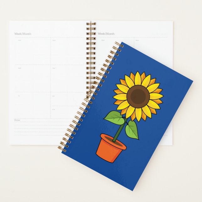 Sunflower Plant in a Pot Planner (Display)