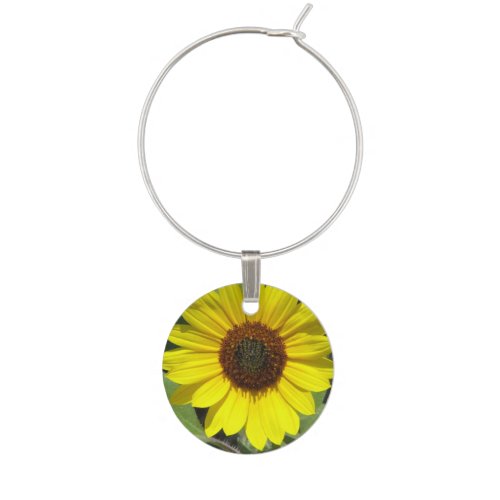 Sunflower Plant Wine Charm