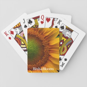 Sunflower Playing Cards by birdsandblooms at Zazzle