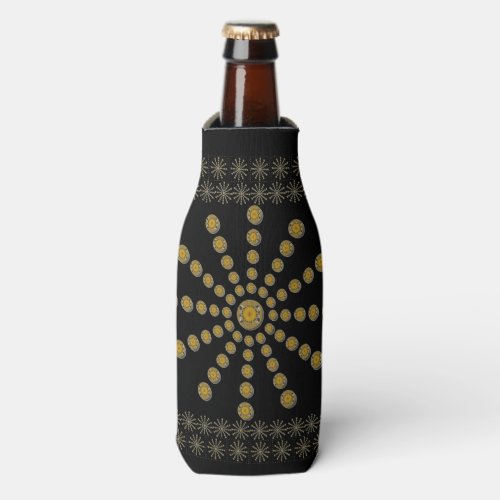  Sunflower polka dot Art Design Bottle Cooler