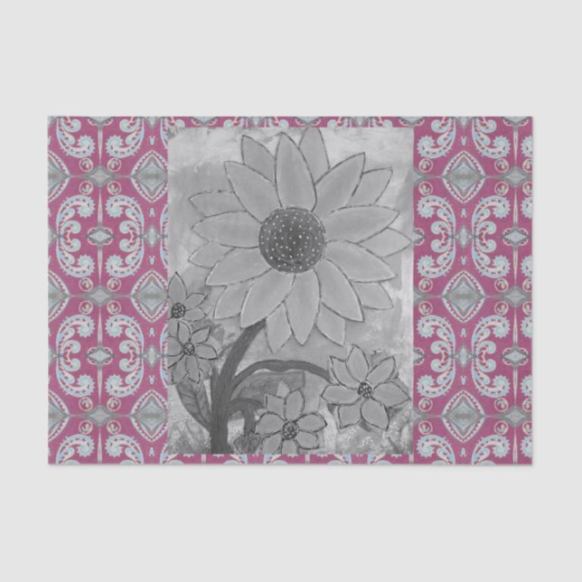 Sunflower Polkadot Center Tissue Paper (Front)