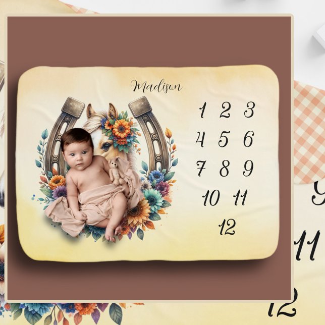 Sunflower Pony Horse Baby Blanket (Creator Uploaded)