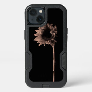 Sunflower Portrait - Sepia Fine Art Photograph iPhone 13 Case