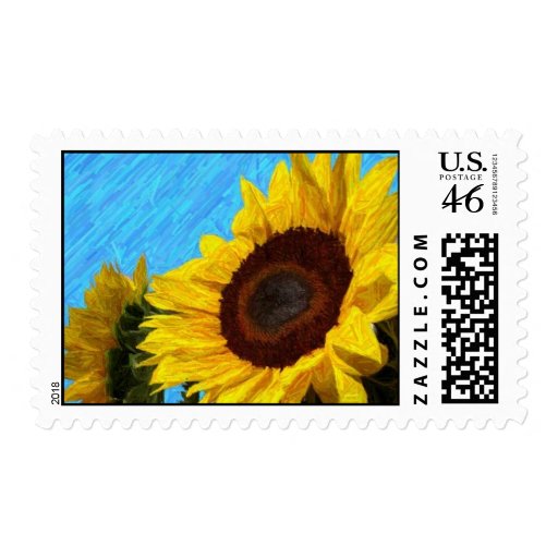 Sunflower Stamps, Custom Sunflower Postage