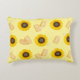 sunflower power accent pillow