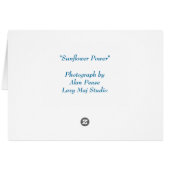 Sunflower Power--Card (Back Horizontal)