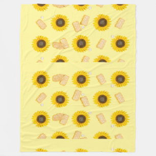 sunflower power fleece blanket