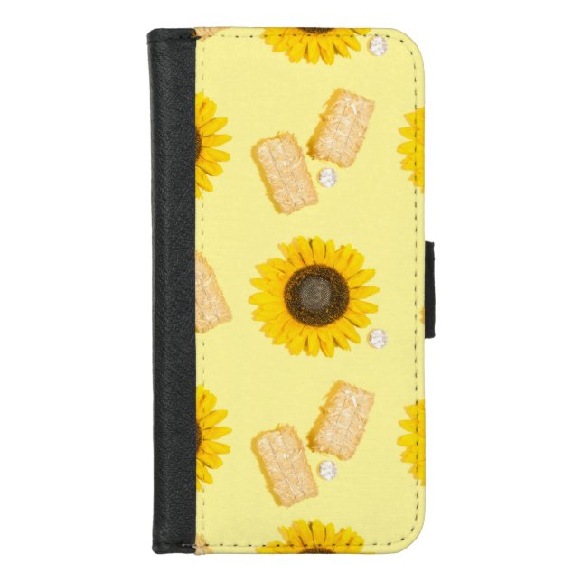 sunflower power iPhone wallet case (Front)