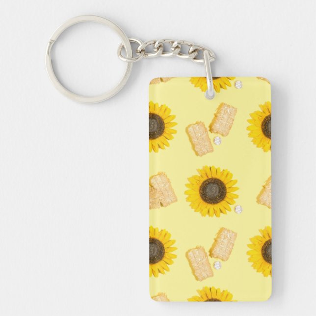 sunflower power keychain (Front)