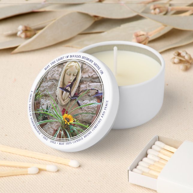 Sunflower Prayer Hands Memorial Mini Candle Favors (Insitu)
