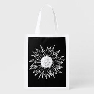 Sunflower Pretty flower multi-colored wildflower Grocery Bag