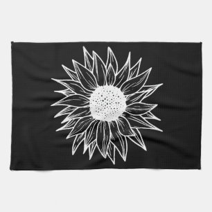 Sunflower Pretty flower multi-colored wildflower Kitchen Towel