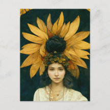 Sunflower Princess Slava Postcard