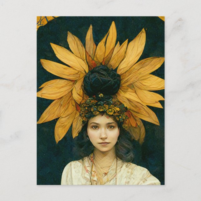 Sunflower Princess Slava Postcard (Front)
