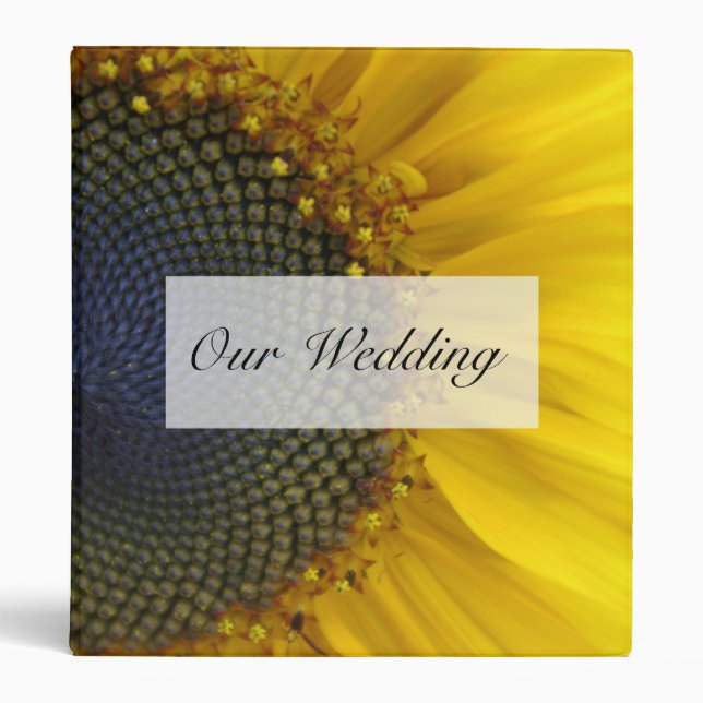 Sunflower Print 3 Ring Binder (Front)