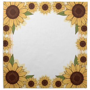 Sunflower Print Cloth Napkin