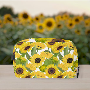 Sunflower Print Customized Canvas Accessory Bag