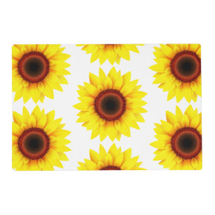 Sunflower Print Paper Placemat