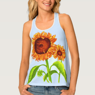 sunflower print tank top