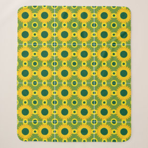 sunflower printed sherpa blanket