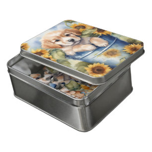 Sunflower Puppy Jigsaw Puzzle