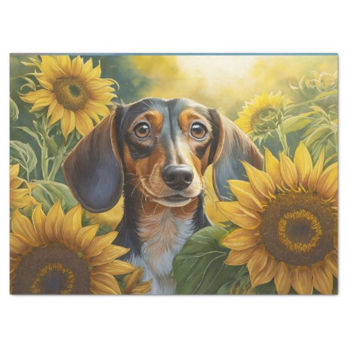 Sunflower Puppy Love Dachshund Tissue Paper