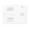 Sunflower Purple Damask Wedding RSVP Postcard