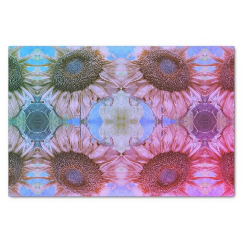 Sunflower Purple Pink Teal Chic Floral Country Tissue Paper
