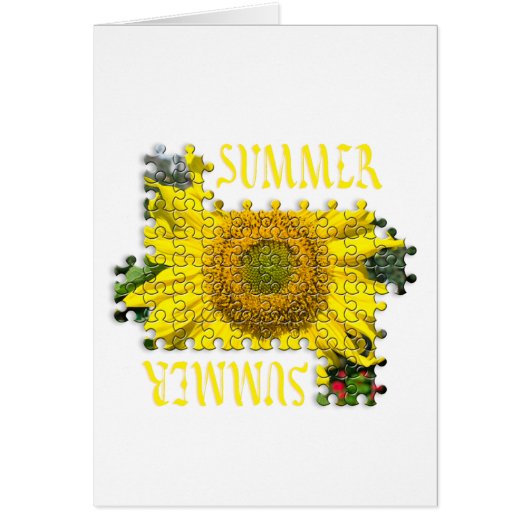 Sunflower puzzled image cards (Front)