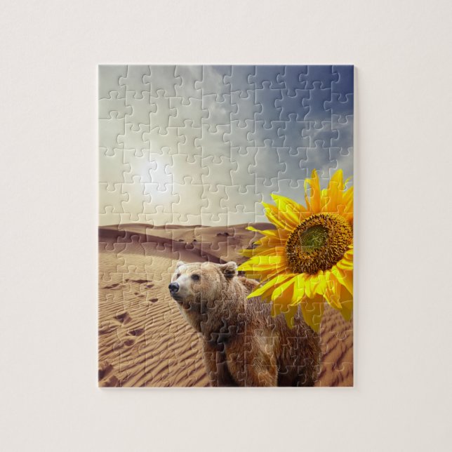 Sunflower Puzzles Bear Floral (Vertical)