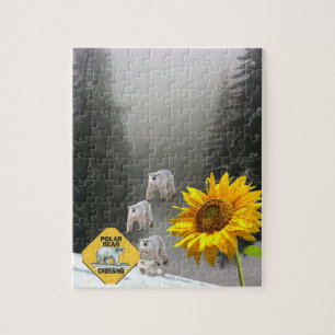 Sunflower Puzzles Polar Bear Floral