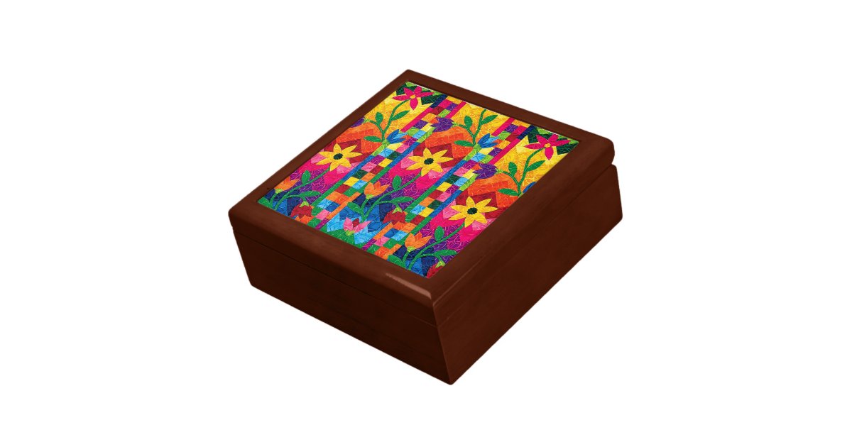 Sunflower Quilt Gift Box Zazzle