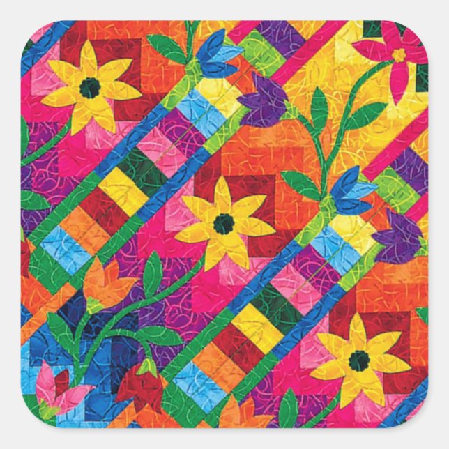 Sunflower Quilt Stickers (Front)