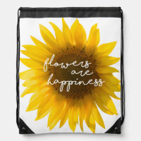 Sunflower quote "flowers are happiness"