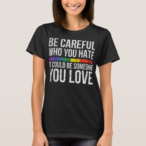 Sunflower Rainbow Love Is Love LGBT Lesbian Gay Pr T_Shirt