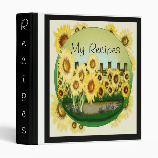 Sunflower Recipe Binder (Front/Spine)
