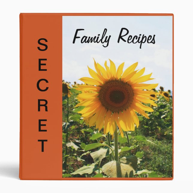 Sunflower Recipe Binder (Front)