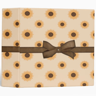 Sunflower Recipe Book / 2 Inch Binder