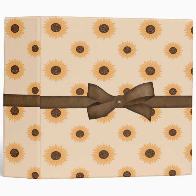 Sunflower Recipe Book / 2 Inch Binder (Front/Spine)