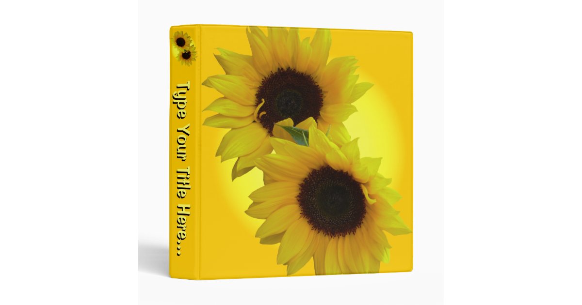 Sunflower Recipe Book Flavorites Recipe Book 3 Ring Binder Zazzle