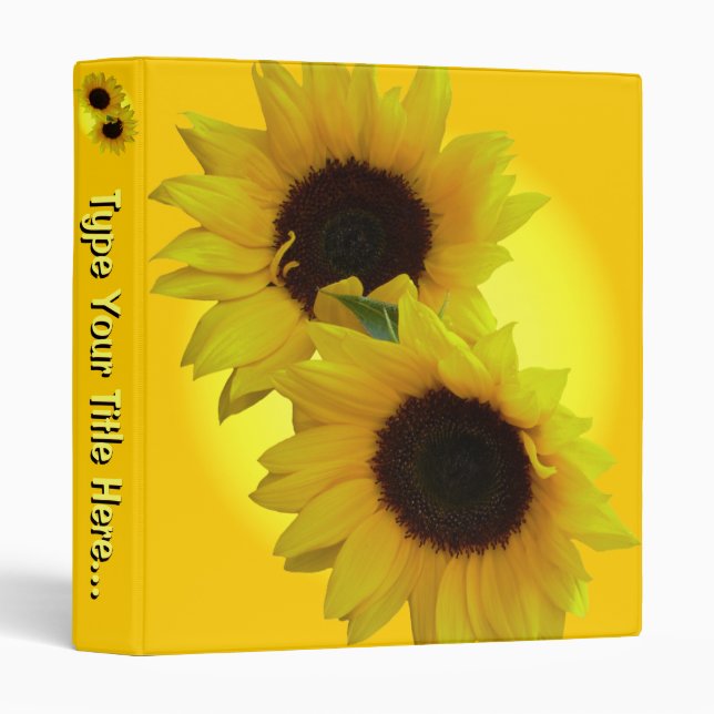 Sunflower Recipe Book - Flavorites Recipe Book 3 Ring Binder (Front/Spine)