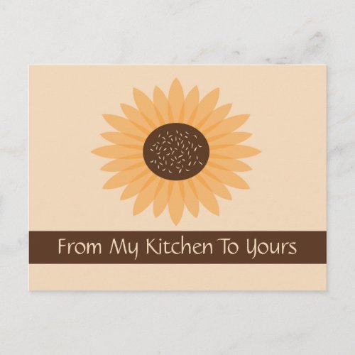 Sunflower Recipe Card