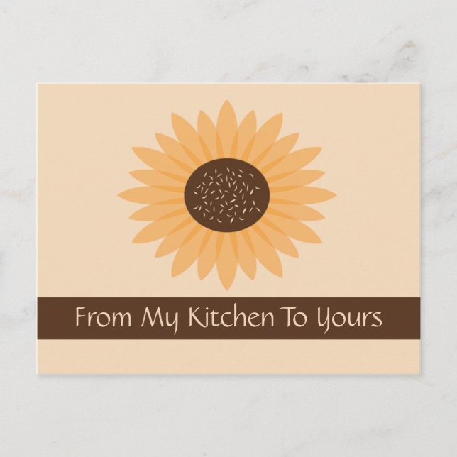 Sunflower Recipe Card (Front)