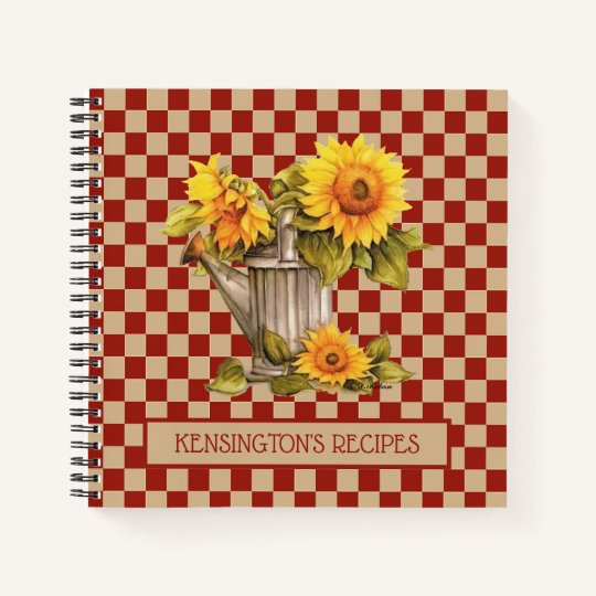 Sunflower Recipe Notebook