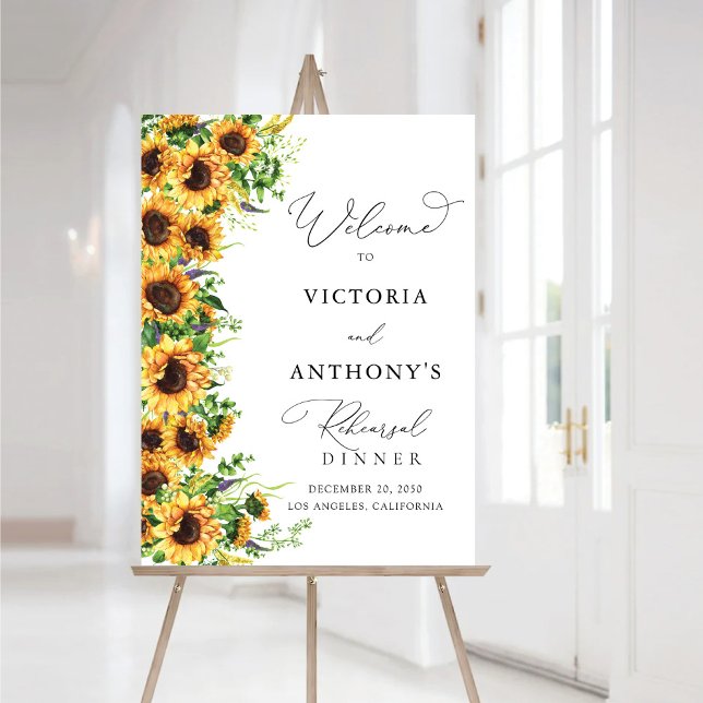 Sunflower Rehearsal Dinner Foam Boards (Creator Uploaded)