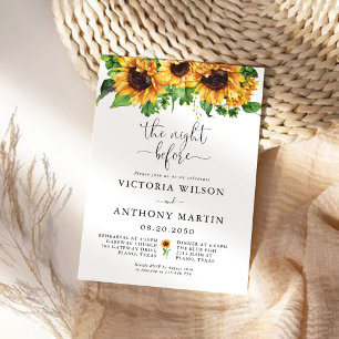 Sunflower Rehearsal Dinner Invitation