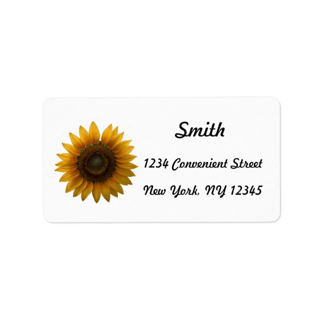 Sunflower Return Address Label (Front)
