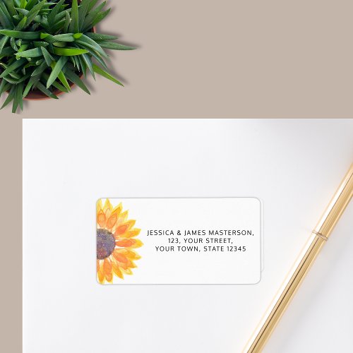 Sunflower Return Address  Label