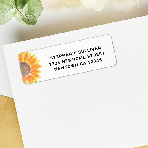  Sunflower Return Address Label