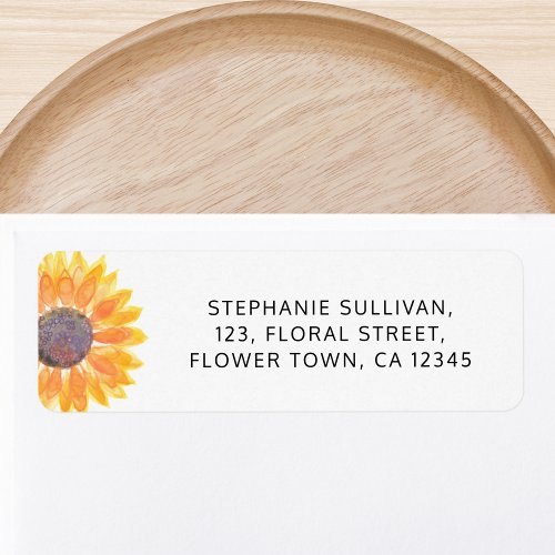Sunflower Return Address  Label